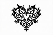 Floral Heart Silhouette Set, an Illustration by Gfx_Store (Thumbnail 15 of 21)