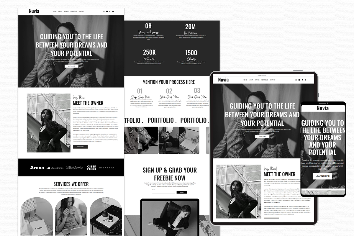Minimal Wix Landing Page Template preview 3