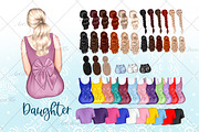 Elderly mother and daughter clipart,, a Person Illustration by DekoArt (Thumbnail 3 of 6)