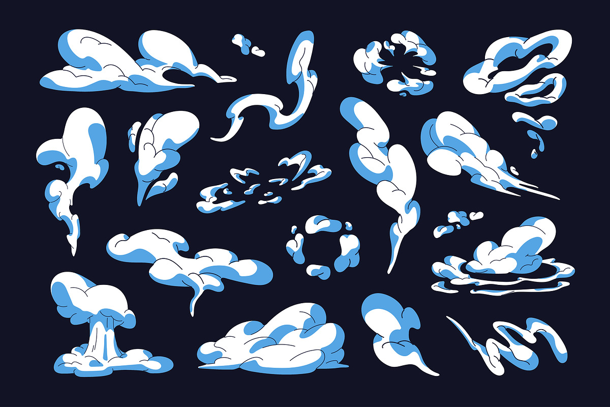 Abstract clouds, smoke set, patterns, an Object Illustration by PaperTrident (Photo 1 of 4)