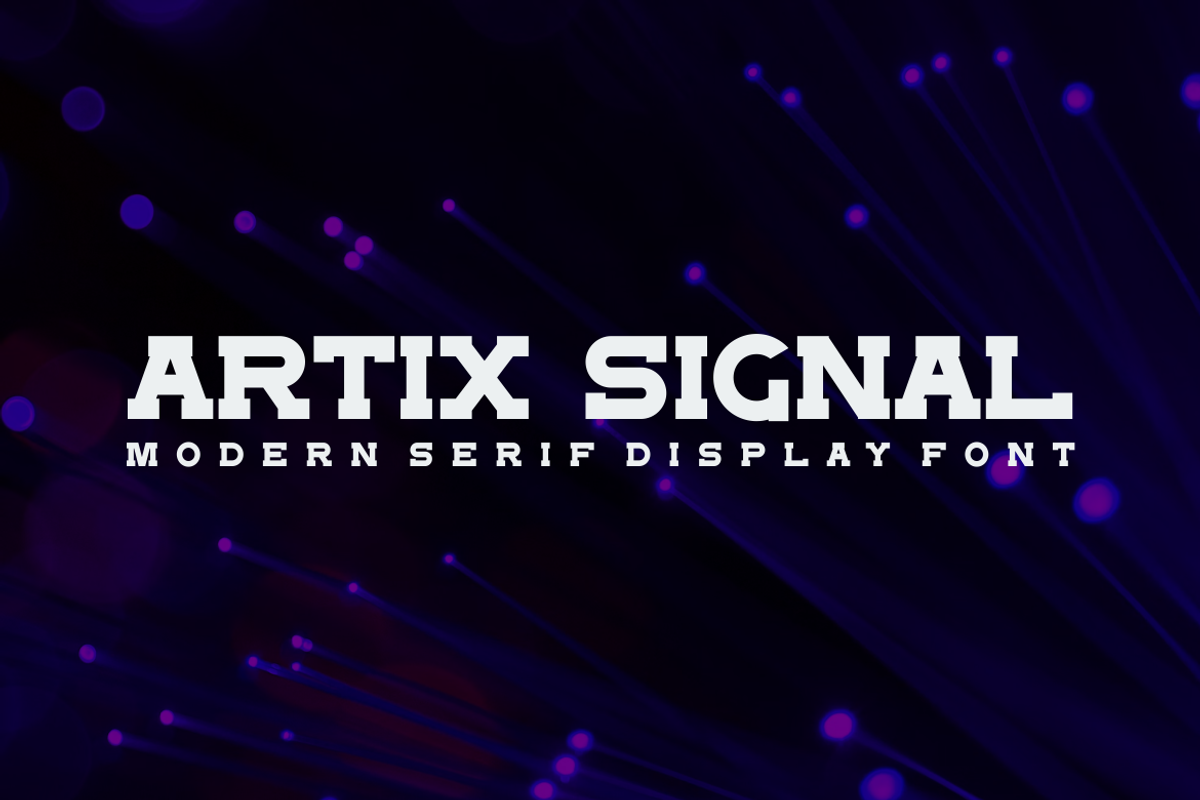 Artix Signal - Font, a Slab Serif Font by artchiles_design