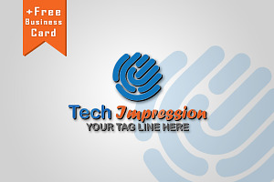 Tech Logo with Free Business Card