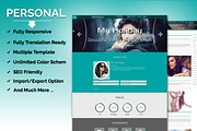 Personal WordPress Theme, a WordPress Template by Weblizar Themes & Plugin (Thumbnail 1 of 2)