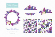 Lilac. Watercolor, a Decorative Illustration by Ekaterina Mikheeva (Thumbnail 4 of 6)