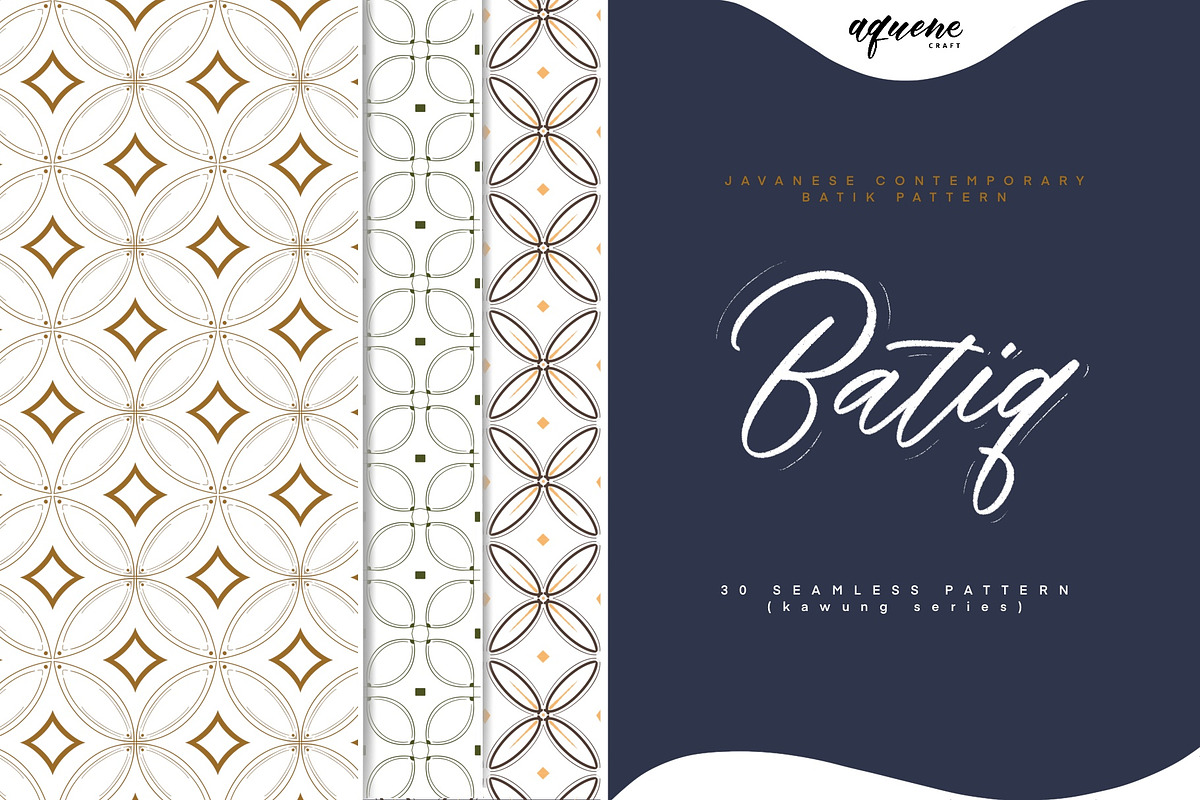 Batiq Seamless Pattern | Kawung, a Pattern Graphic by aquene (Photo 1 of 9)