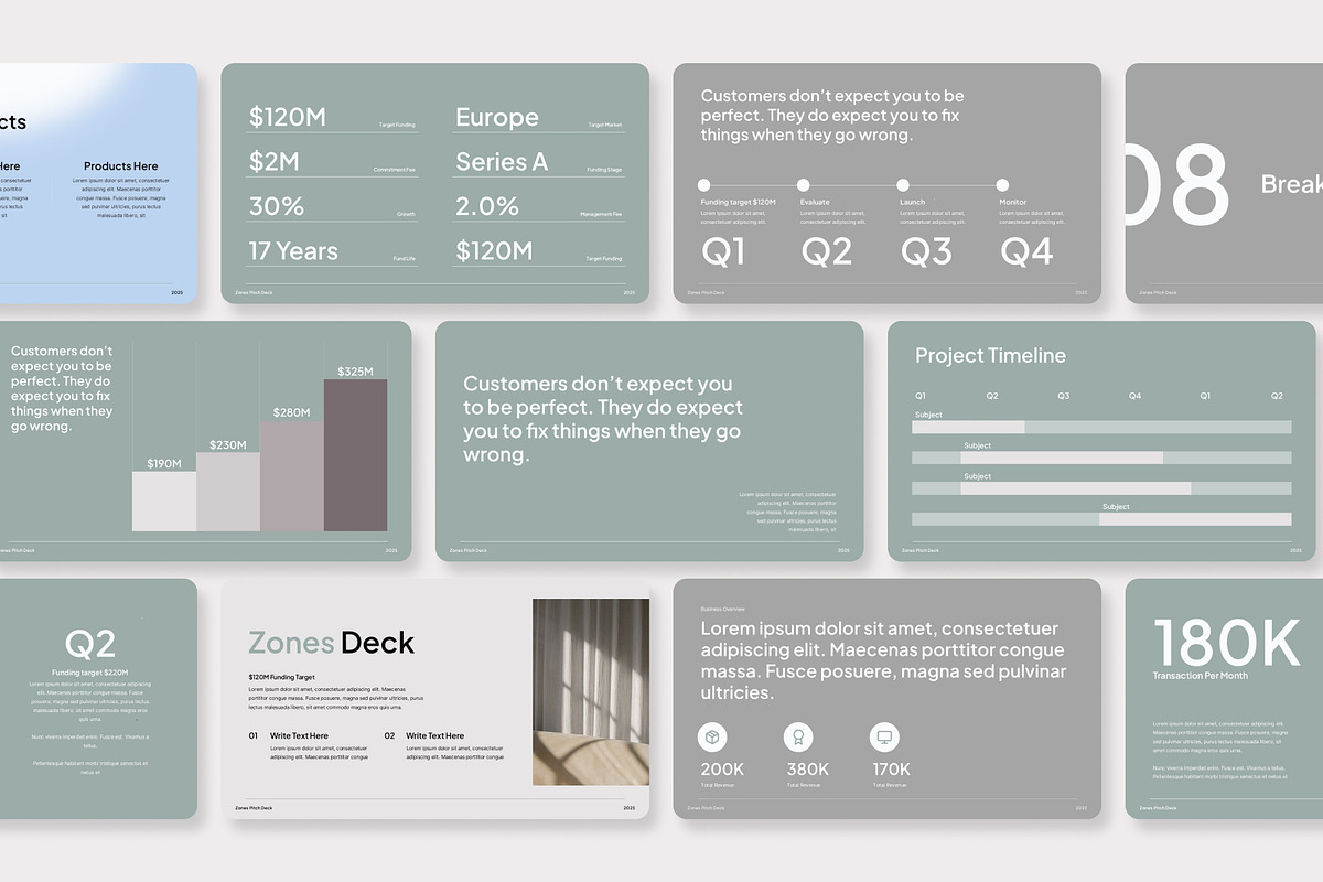 Zones Pitch Deck PowerPoint Template, a Presentation Template by Premast (Photo 4 of 4)