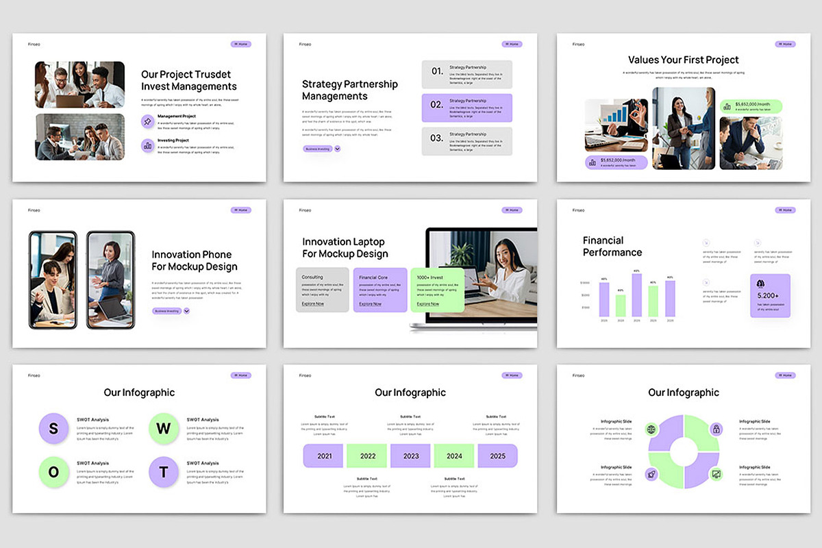Finseo Presentation Template, a Presentation Template by TypeMakers (Photo 2 of 5)