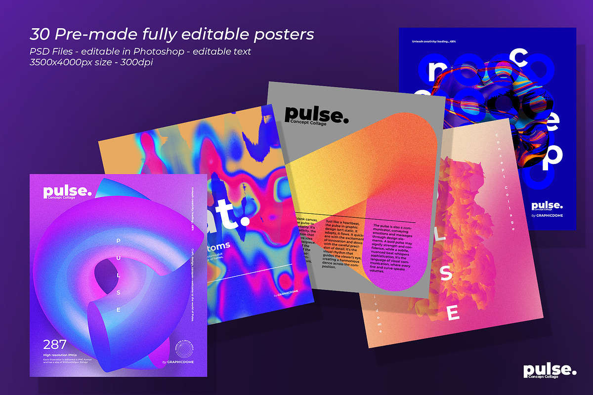 Pulse 287 PNG Elements + 30 Posters, an Object Graphic by Graphicdome (Photo 22 of 27)
