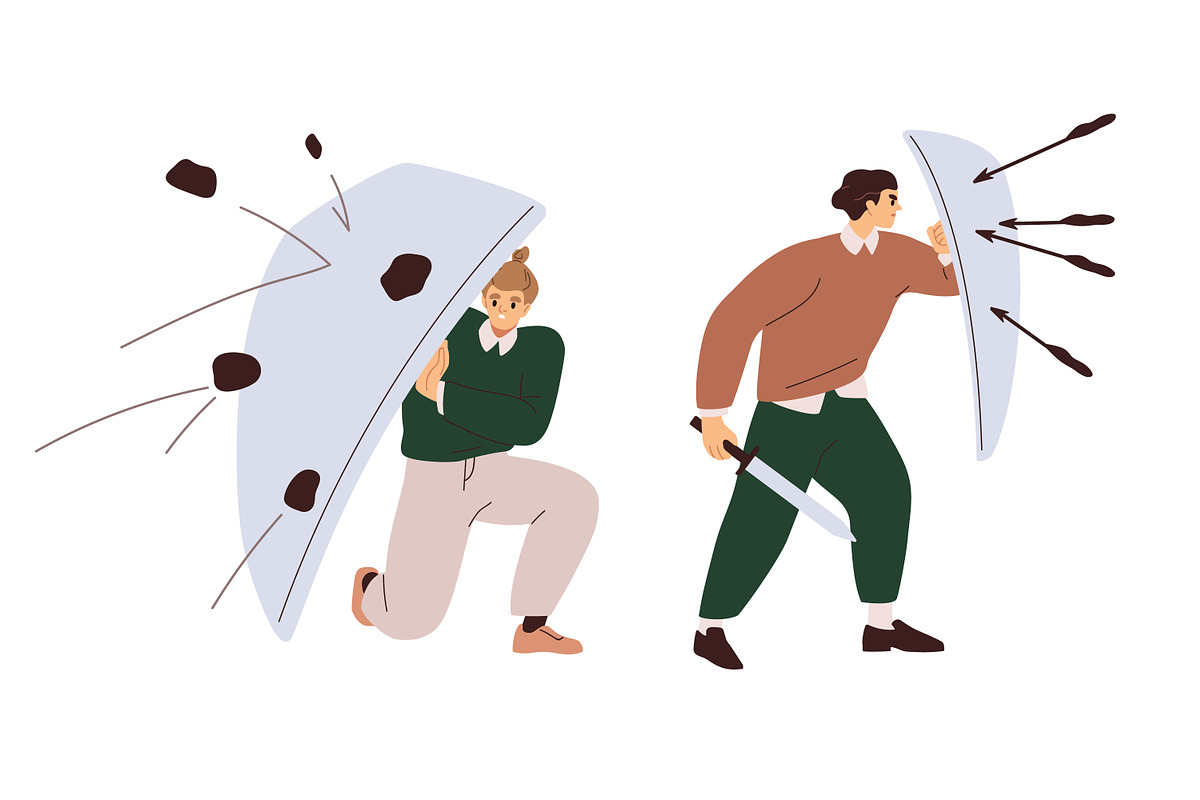 People protect from danger concept, a Person Illustration by Good Studio (Photo 3 of 8)