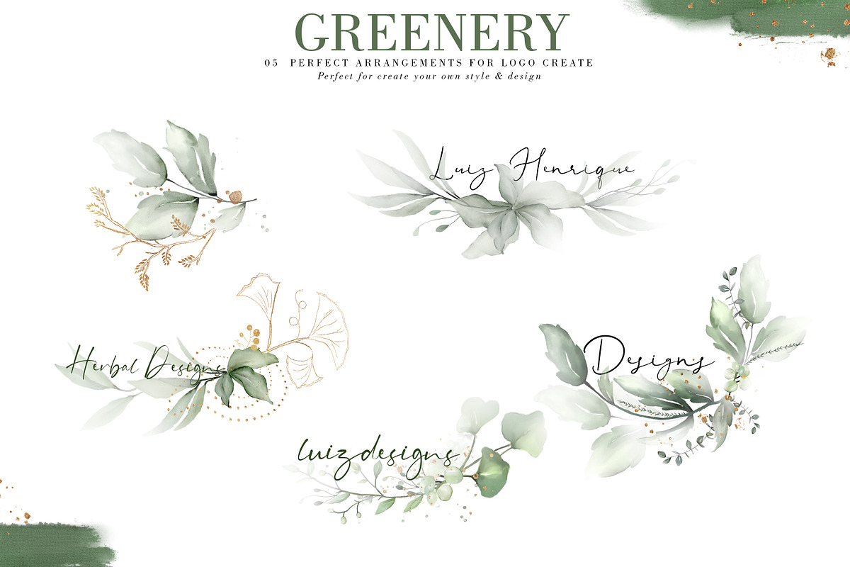 Greenery | Watercolor Elements