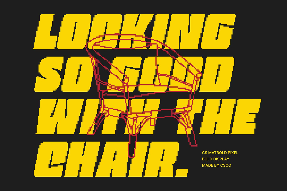 CS Matbold Pixel, a Sans Serif Font by Craft Supply Co. (Photo 7 of 8)