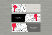 Card templates with white bears, a Card Template by Kudryashka (Thumbnail 8 of 14)