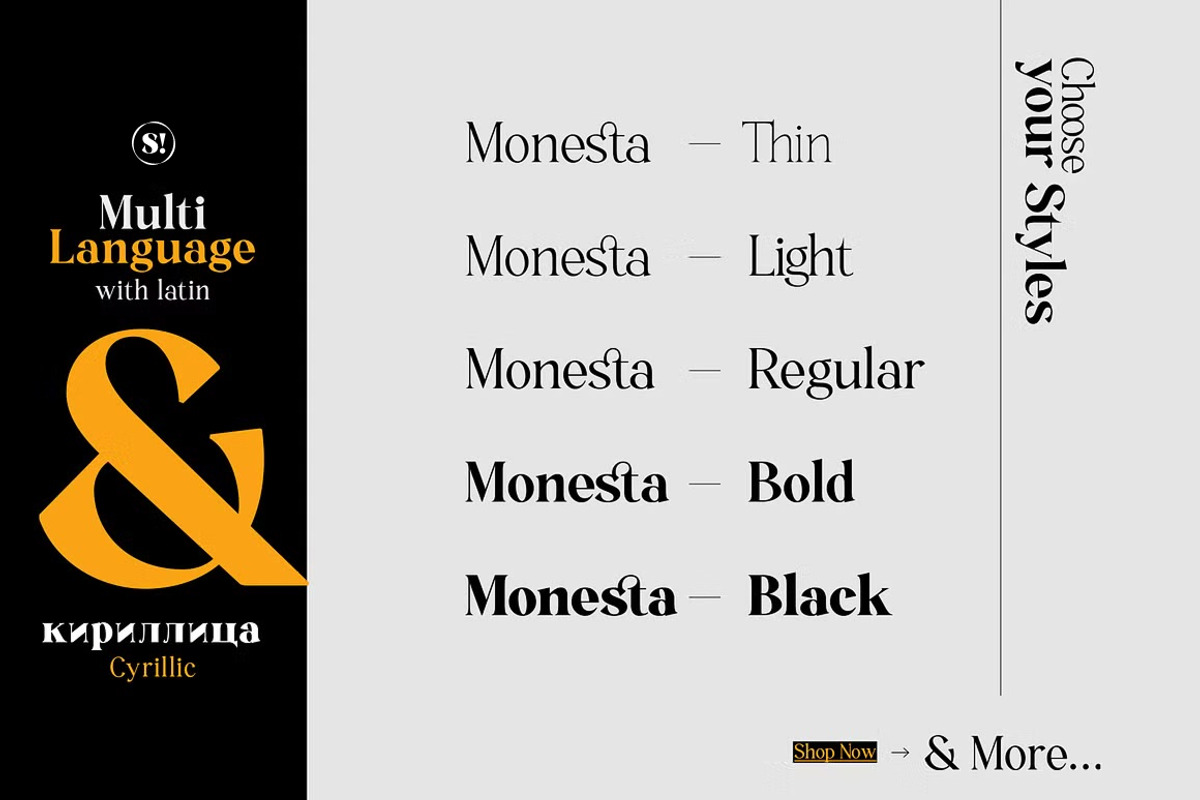 Monesta Bold, a Serif Font by ShowUp! Studio (Photo 2 of 15)