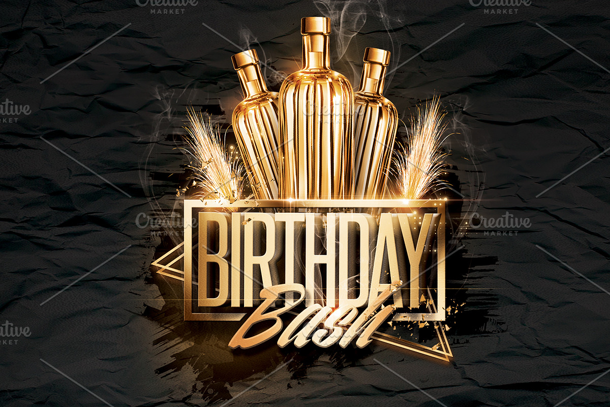 Birthday Party Flyers, a Flyer Template by Rome B Creation (Photo 1 of 6)