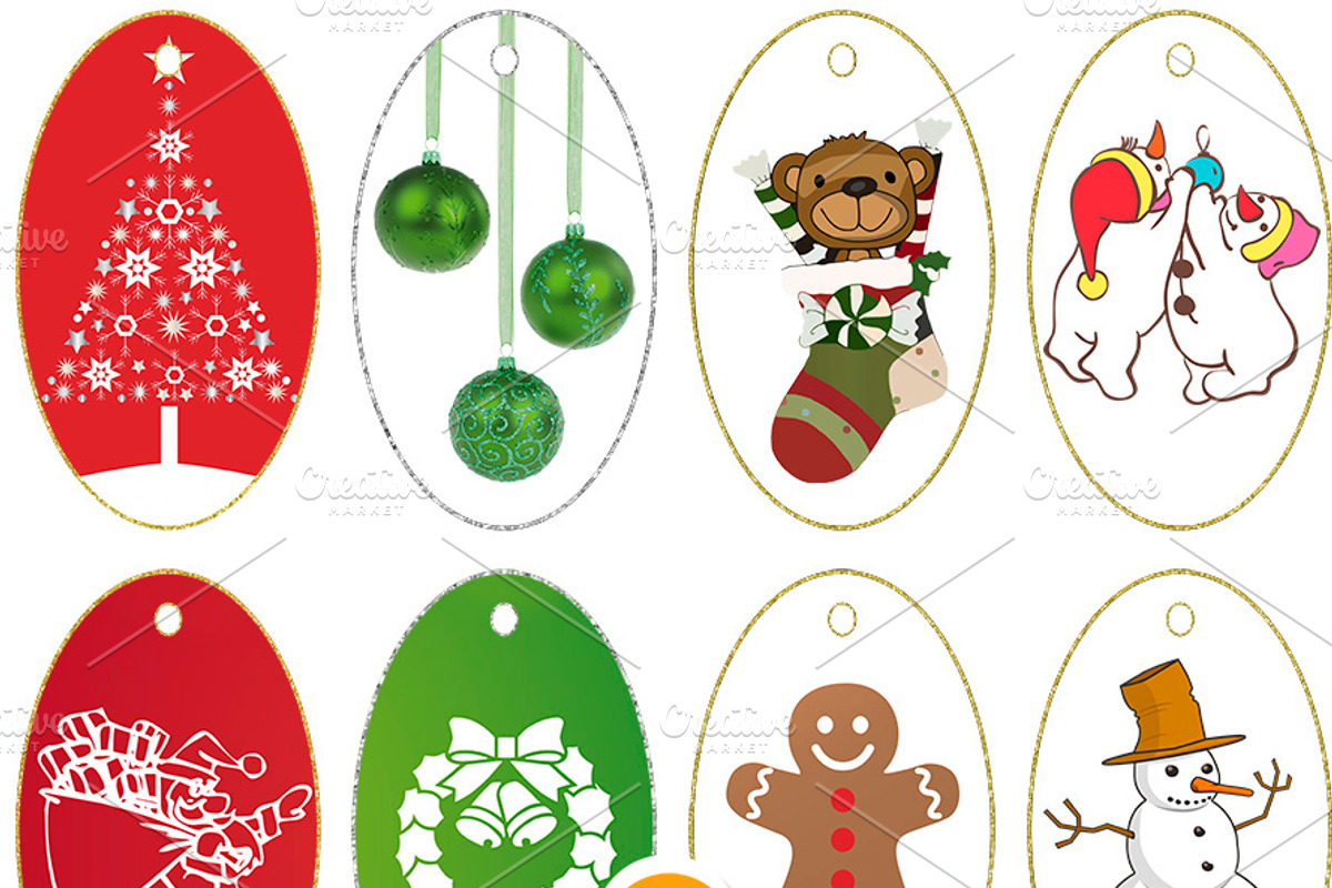 12 Digital Christmas Tags, a Card Template by Art Cascadea (Photo 1 of 2)