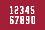 Strong Side Numeral Set, a Serif Font by Port Design Company (Thumbnail 2 of 7)