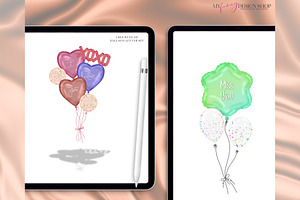 Balloon Shape Procreate Builder Set