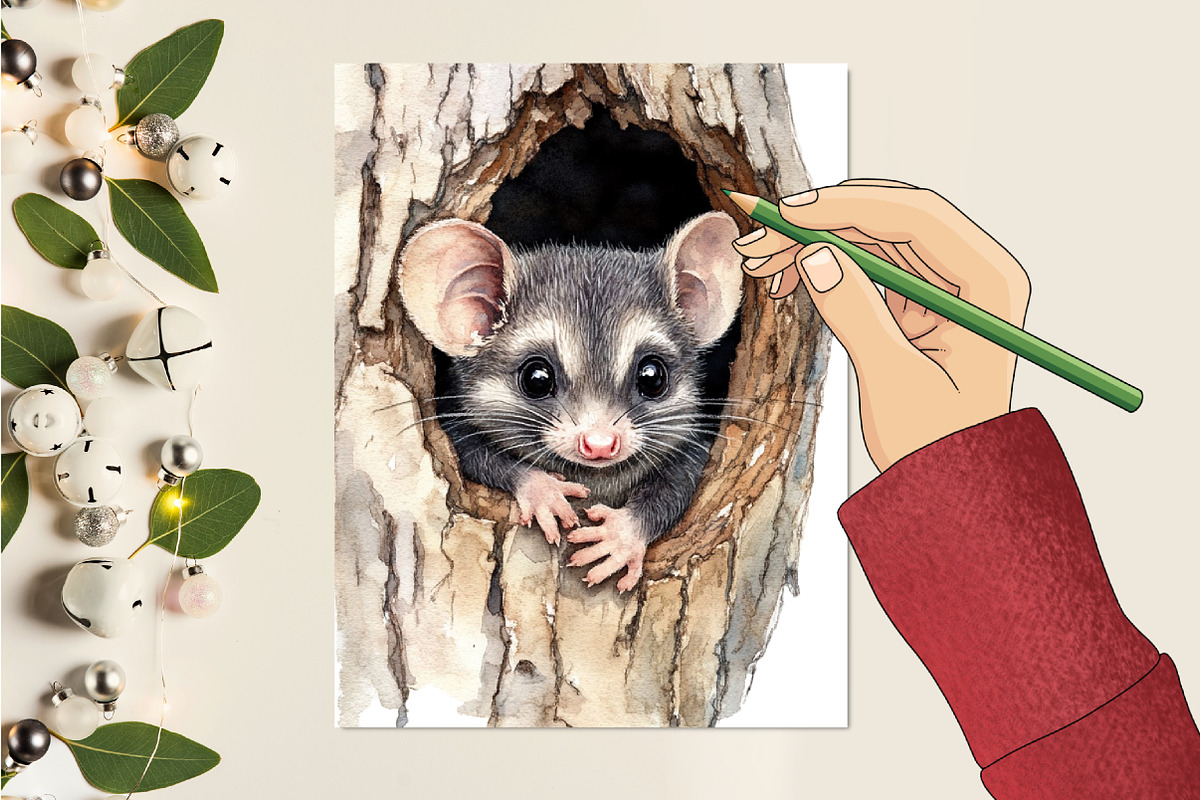 Funny Animals in Hole Clipart, an Illustration by RobertsArt (Photo 2 of 7)