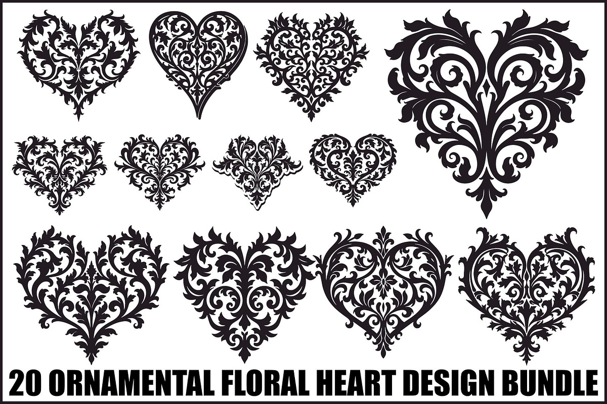 Vintage Heart Vector Design, an Illustration by Creativeshirt (Photo 1 of 21)