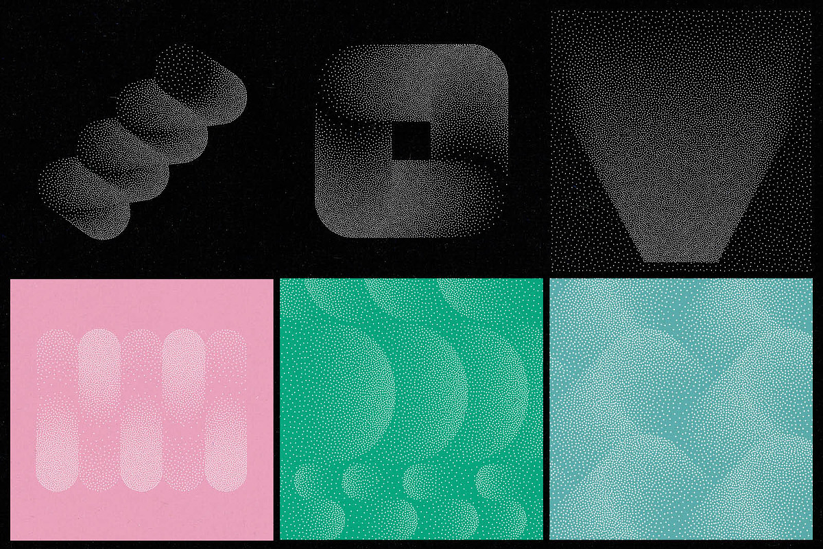 Stipple 2 - 100 dotted objects, an Object Graphic by kloroform (Photo 11 of 21)
