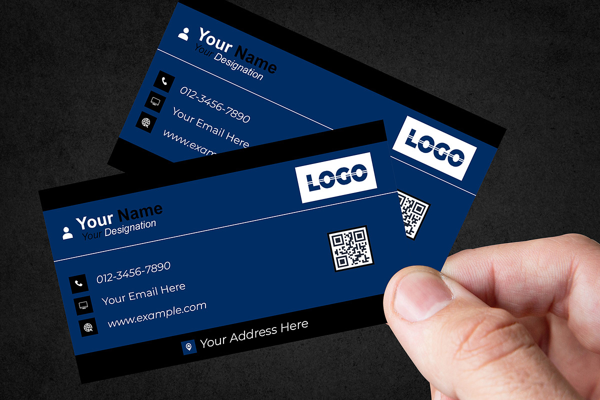 Minimal Corporate Card PSD preview 3