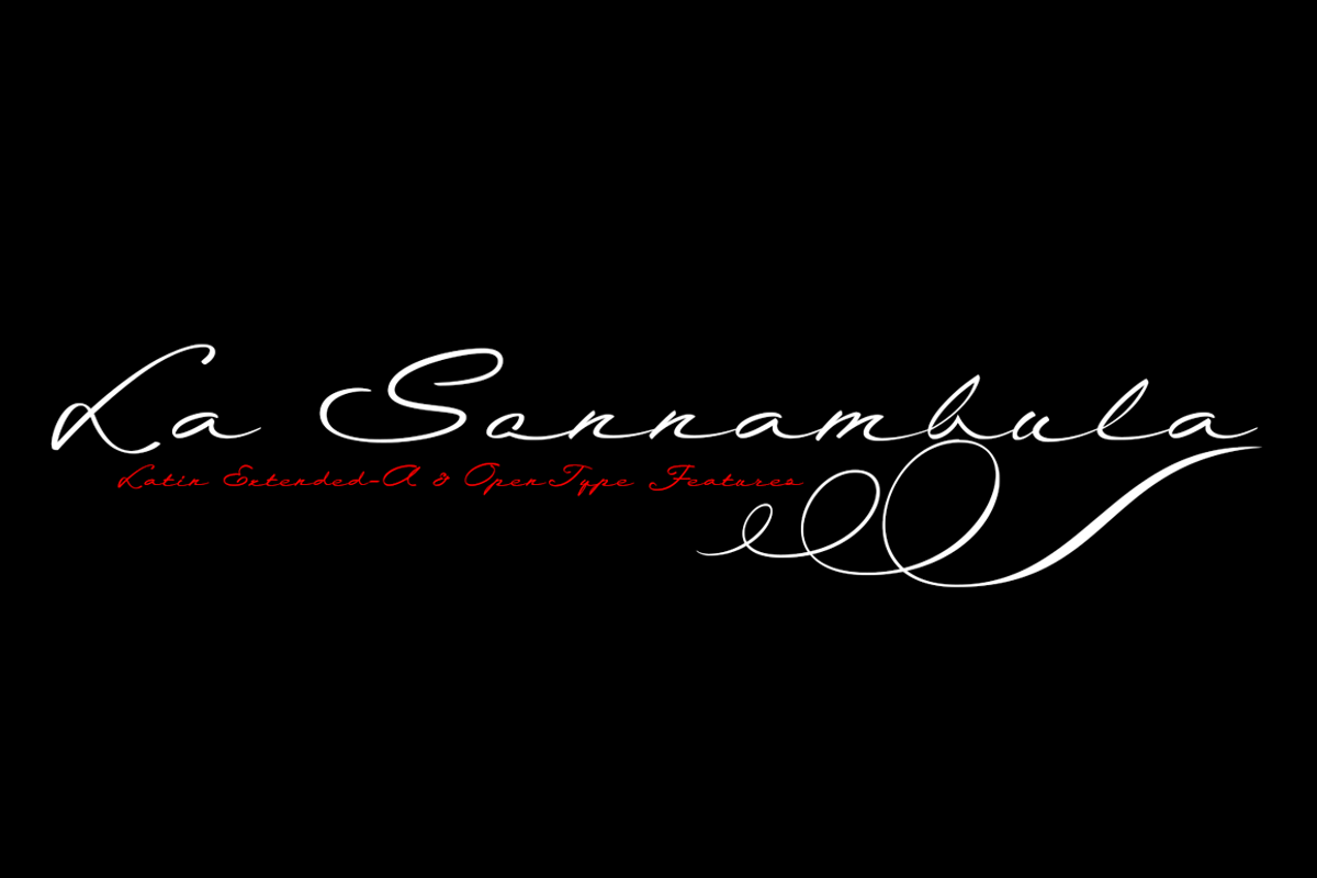 La Sonnambula typeface