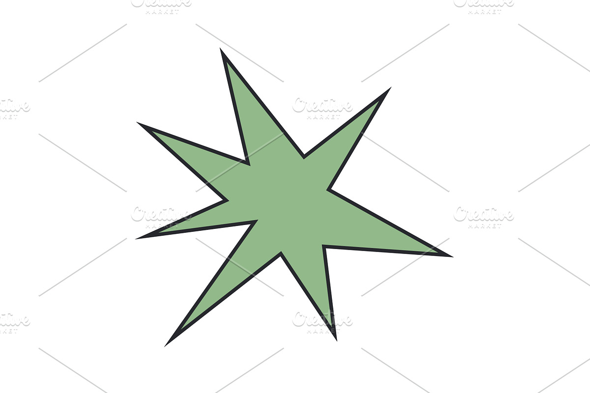 Irregular star shape icons, an Object Graphic by Elena Pimukova (Photo 12 of 16)
