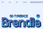 Brendie 3D, a Sans Serif Font by Craft Supply Co. (Thumbnail 1 of 8)