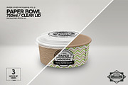 750ml Paper Bowl Clear Lid Mockup, a Packaging Mockup by INCDesign (Thumbnail 5 of 7)