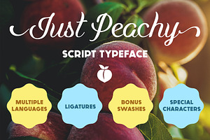 Just Peachy Script Typeface