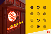 96 Logo Marks & Geometric Shapes, a Branding & Logo Template by Samolevsky (Thumbnail 5 of 24)