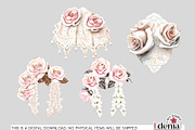 Vintage Romantic Decorations Clipart, a Decorative Illustration by EdeniaArtStudio (Thumbnail 4 of 5)