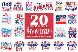 American SVG Bundle, USA SVG Bundle