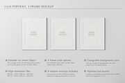 11x14 Portrait, 3 Frame Mockup, a Household Mockup by Lelu Art Design (Thumbnail 6 of 11)