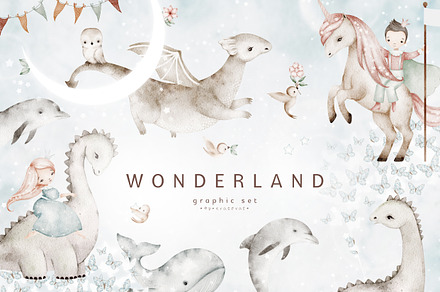 WONDERLAND graphic set