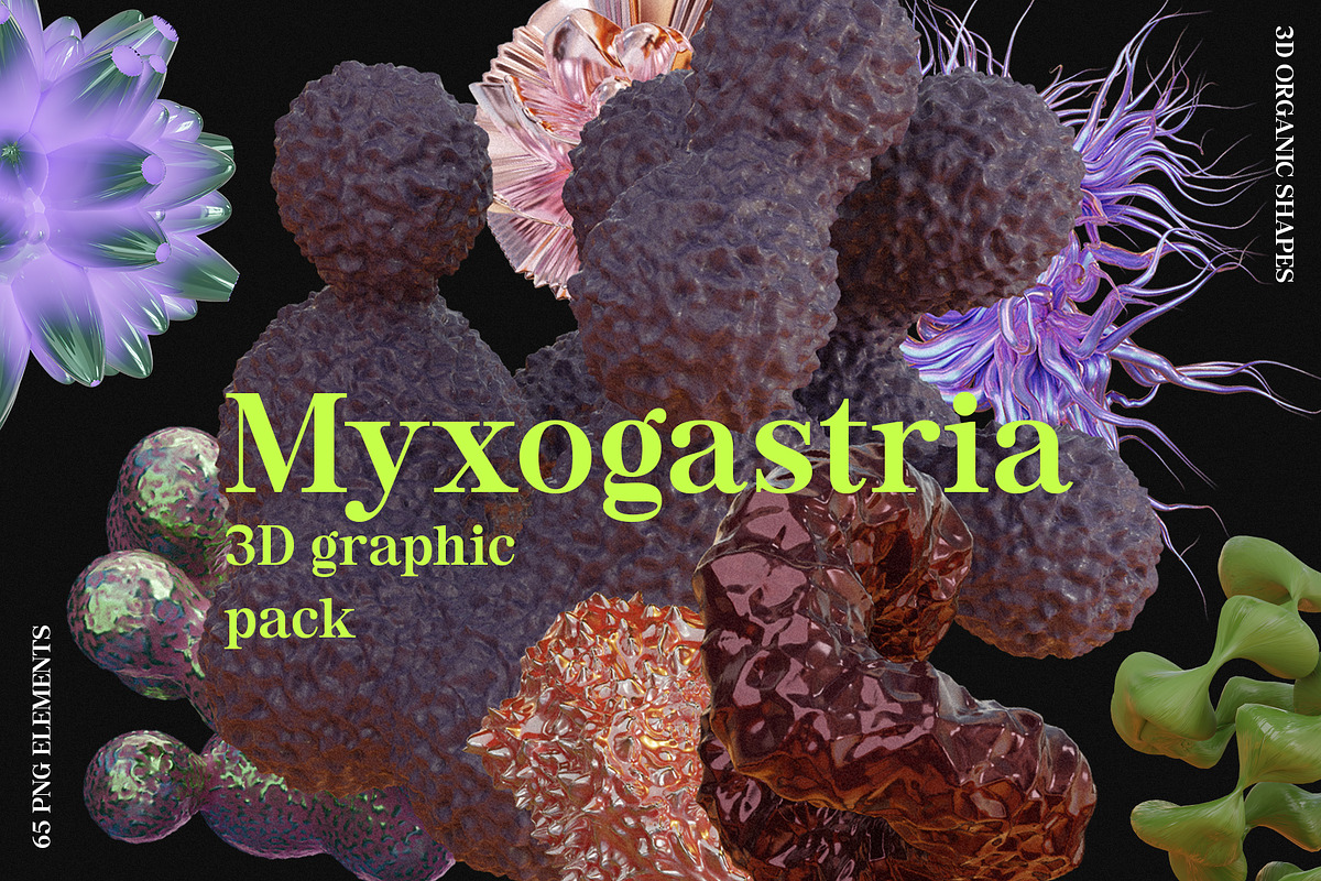Organic Abstract 3D Shapes Pack, a Graphic by LarysaZabrotskaya (Photo 1 of 9)