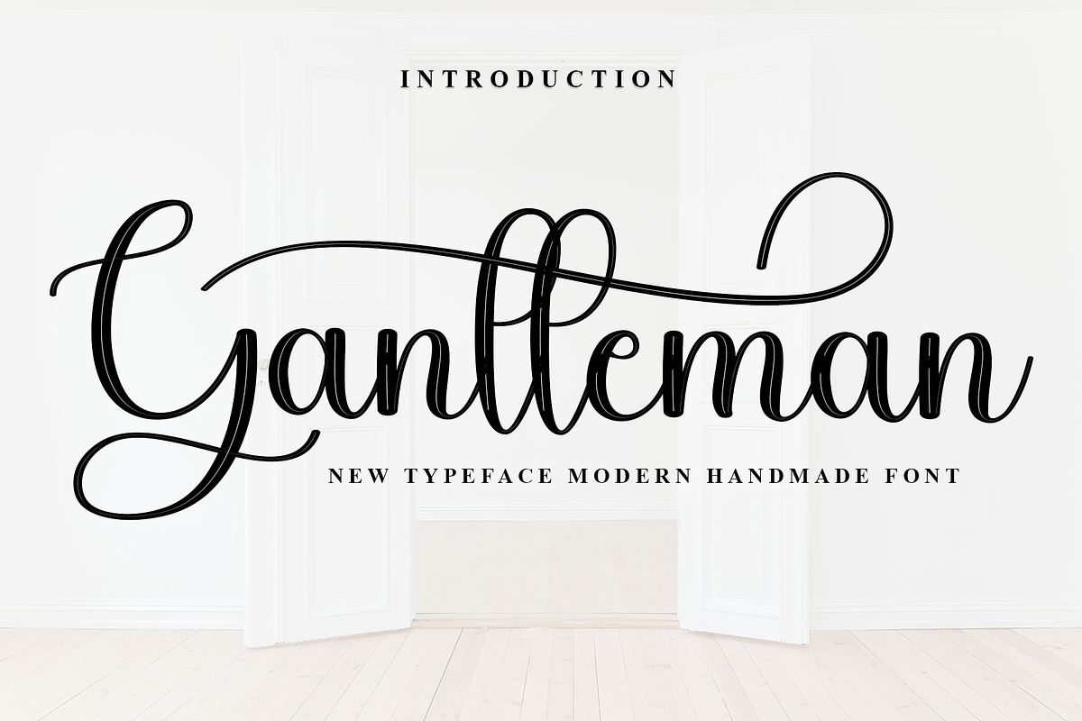 Gantleman, a Script Font by InermediaSTUDIO (Photo 1 of 8)