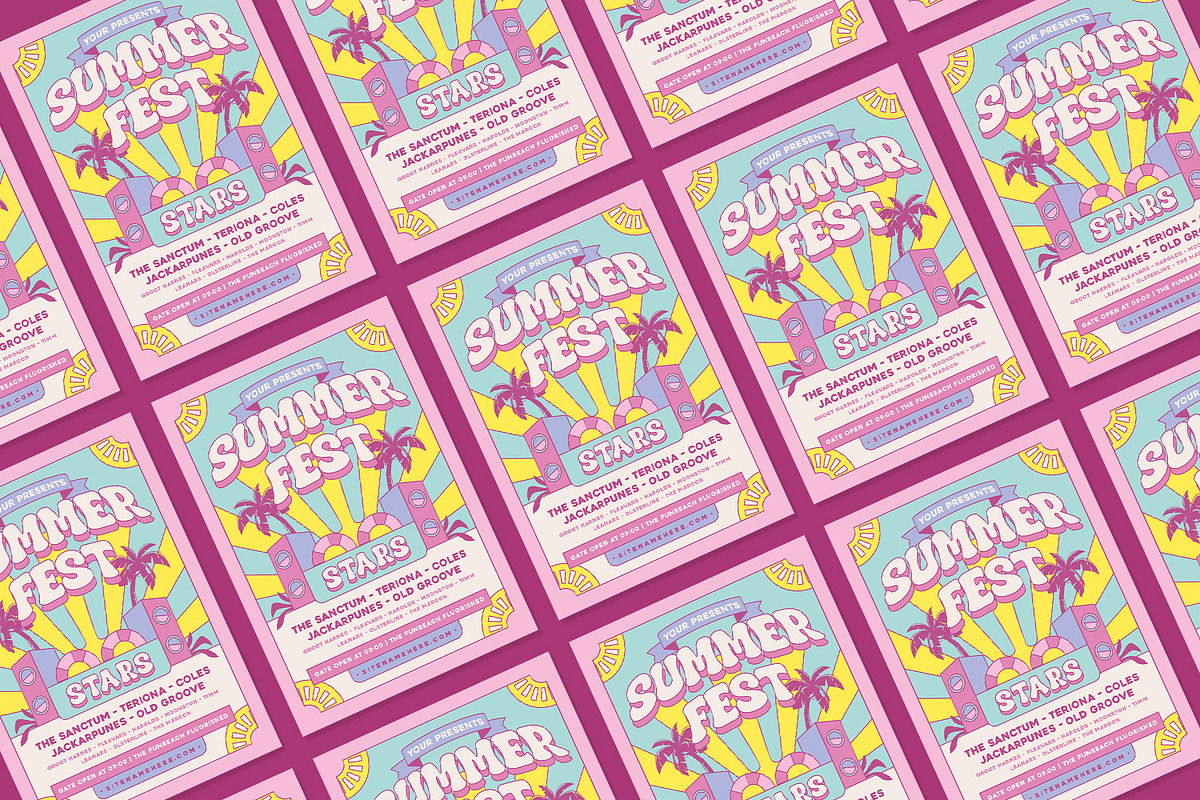 Sumfest - Summer Fest Flyer, a Flyer Template by Poetjoek Creative (Photo 2 of 3)