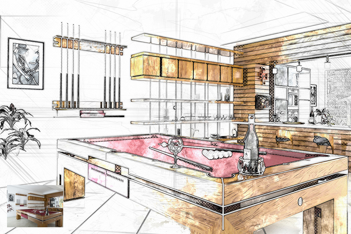 Architexign - Modern Sketch Art, an Action Add-On by A R T M A R T (Photo 8 of 10)