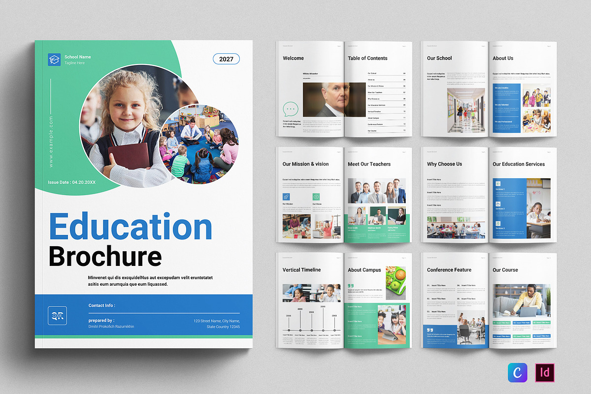 Education Brochure Template, a Brochure Template by E-Type (Photo 1 of 7)