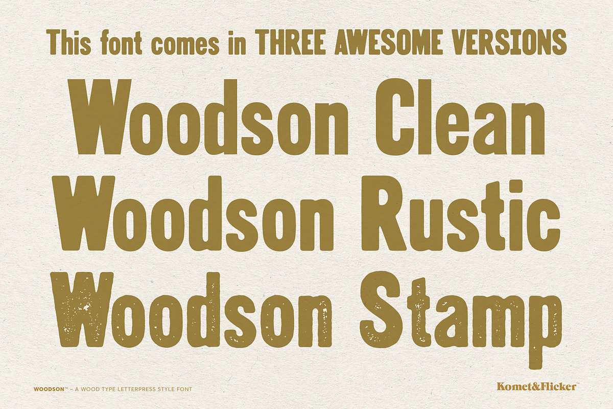 Woodson - A Wood Type Style Font, a Font by Komet & Flicker (Photo 14 of 15)