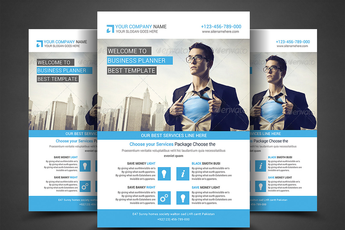 Corporate Business Flyer Template, a Flyer Template by AfzaalGraphics (Photo 1 of 4)