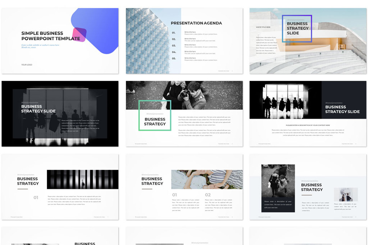 Simple Business PowerPoint Template, a Presentation Template by ...