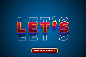 Let's Word Text Effect Mockup