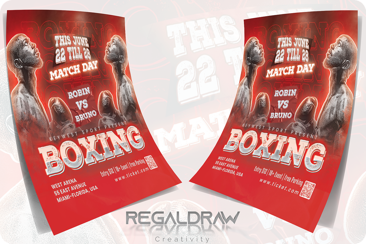 Boxing Sport Flyer, a Flyer Template by regalDRAW (Photo 3 of 4)