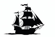 Classic Sailing Ship Vector Bundl, an Object Graphic by hafijul (Thumbnail 6 of 11)