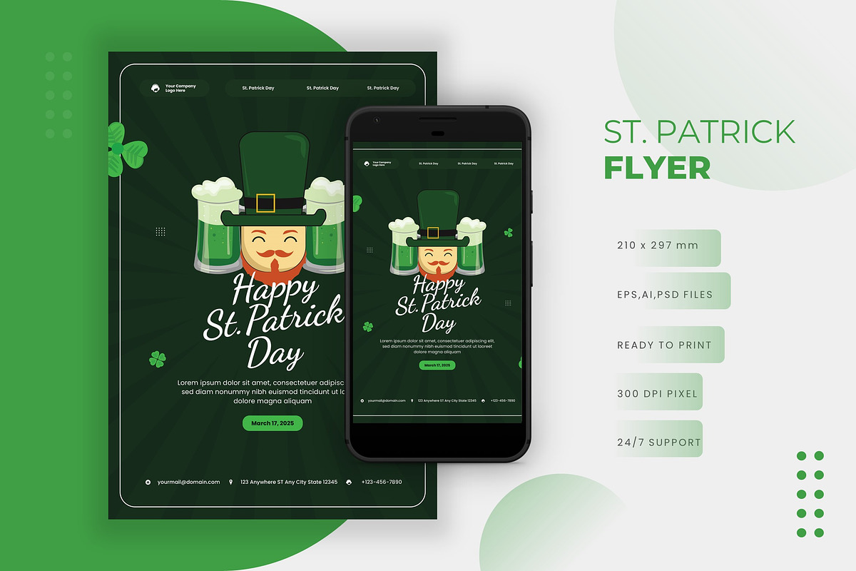 St. Patrick - Flyer, a Print Template by VUNIRA (Photo 1 of 2)