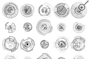 Set of abstract hud elements, an Outline Icon by VectorShop (Thumbnail 3 of 3)