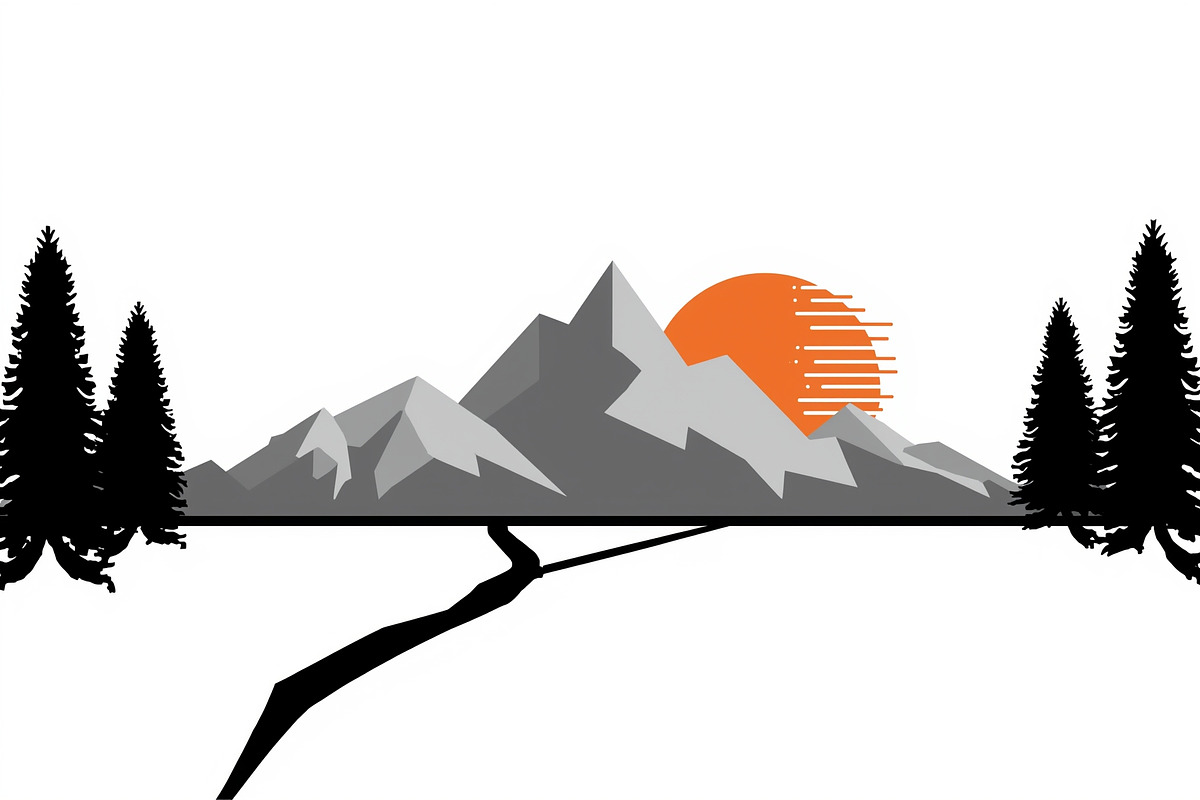 12 Pine Forest & Mountain Scenes, an Illustration by BIPLOB EXPERT (Photo 2 of 12)