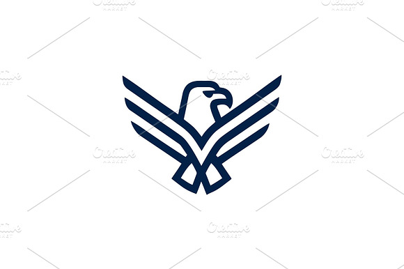 Eagle line art symbol preview 2